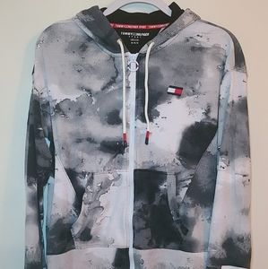 TH | Tie-Dye Hoodie - Waffle-Knit, Full-Zip - M